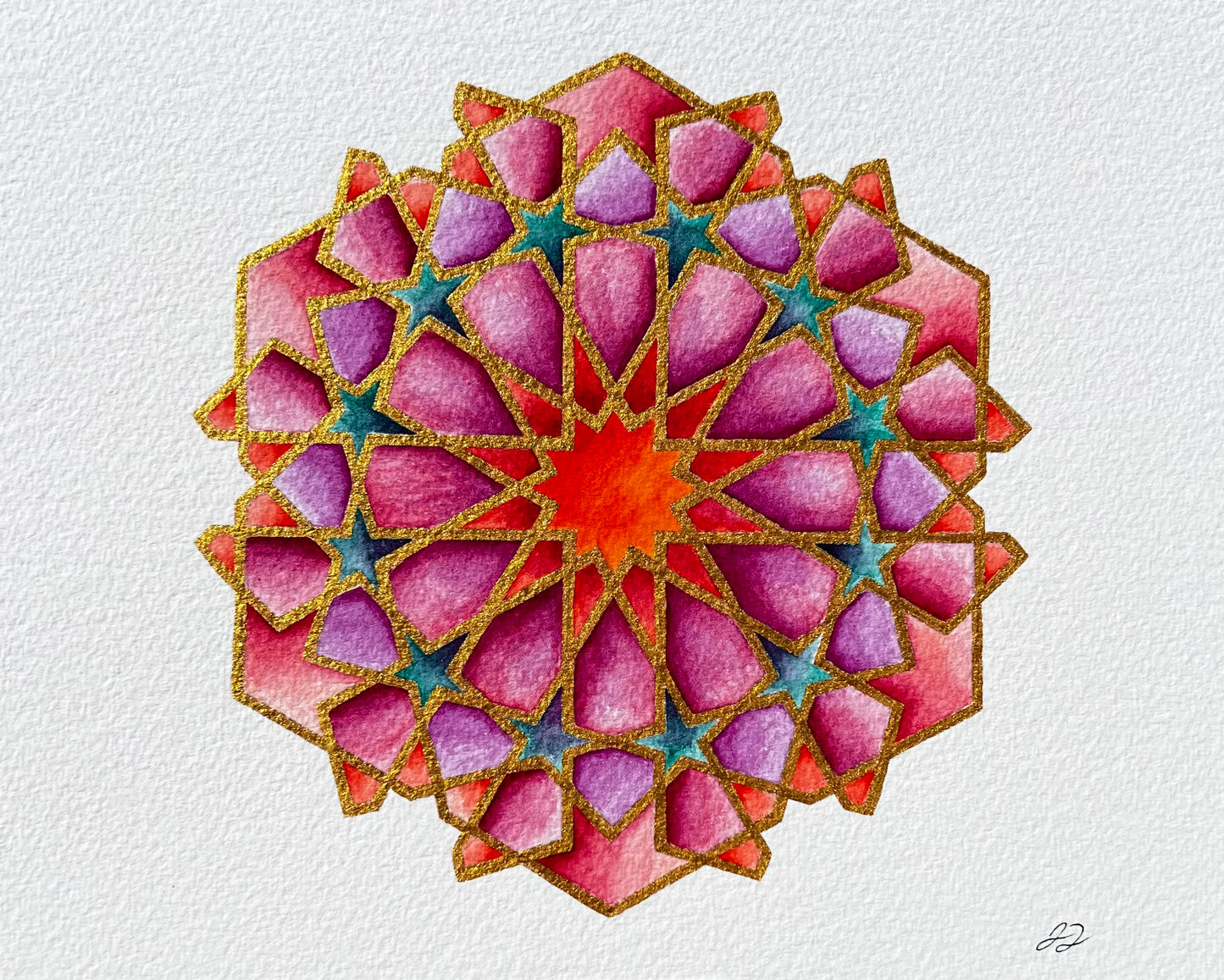 12 Fold Rosette (10in x 8in)