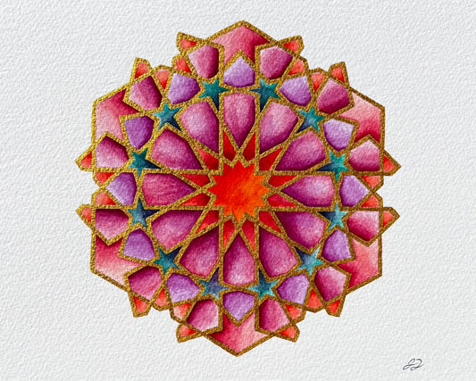 12 Fold Rosette (10in x 8in)