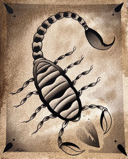 Traditional Scorpion (8in x 10in)