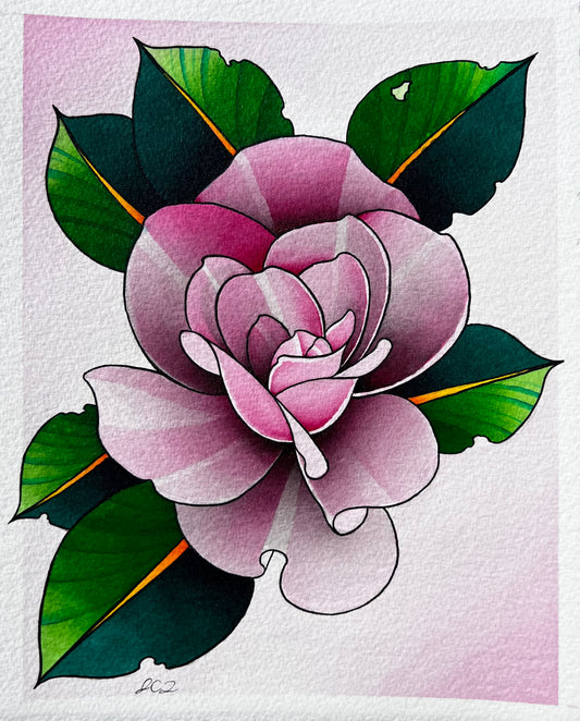 Pink Rose (8in x 10in)